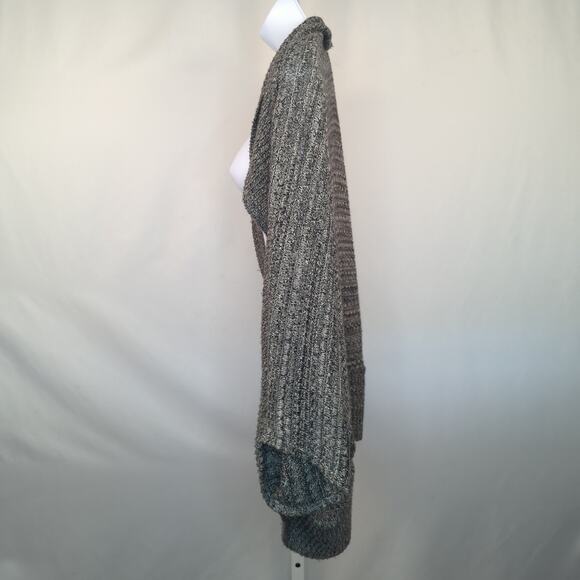 212 Sweater Womens 1X Gray Batwing Cocoon Cardigan Lagenlook Fall Knit Slouchy - Picture 5 of 9